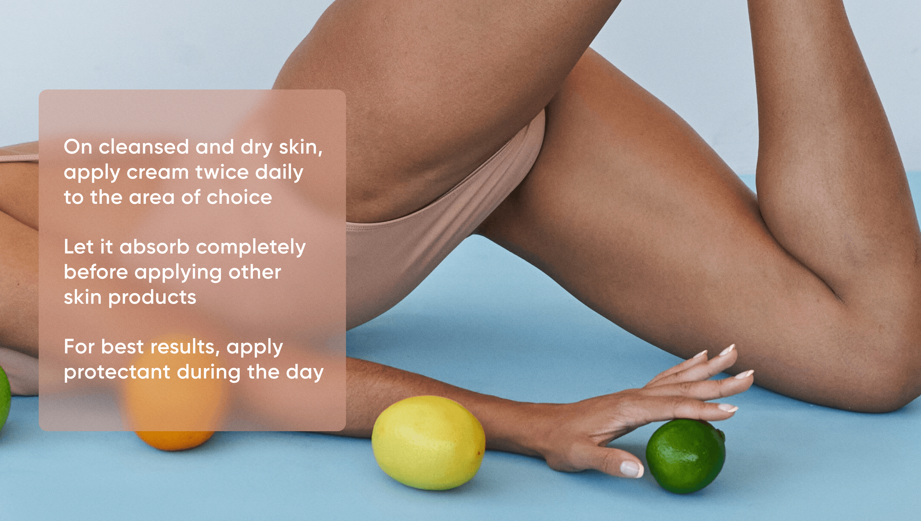 Dark Spot Corrector for intimate areas: how to apply it, legs and citrus fruit