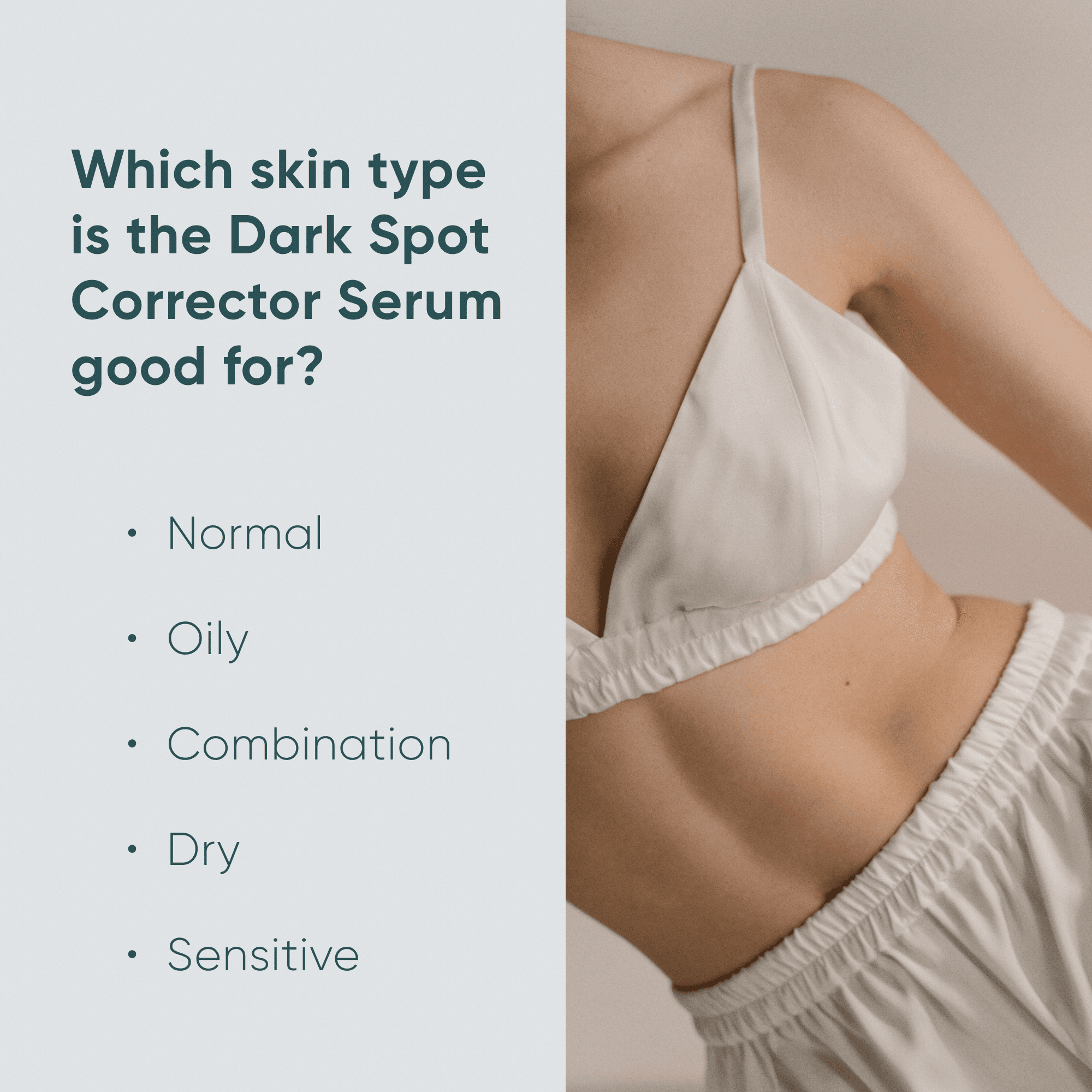 Dark Spot Corrector Serum: which skin type it is good for