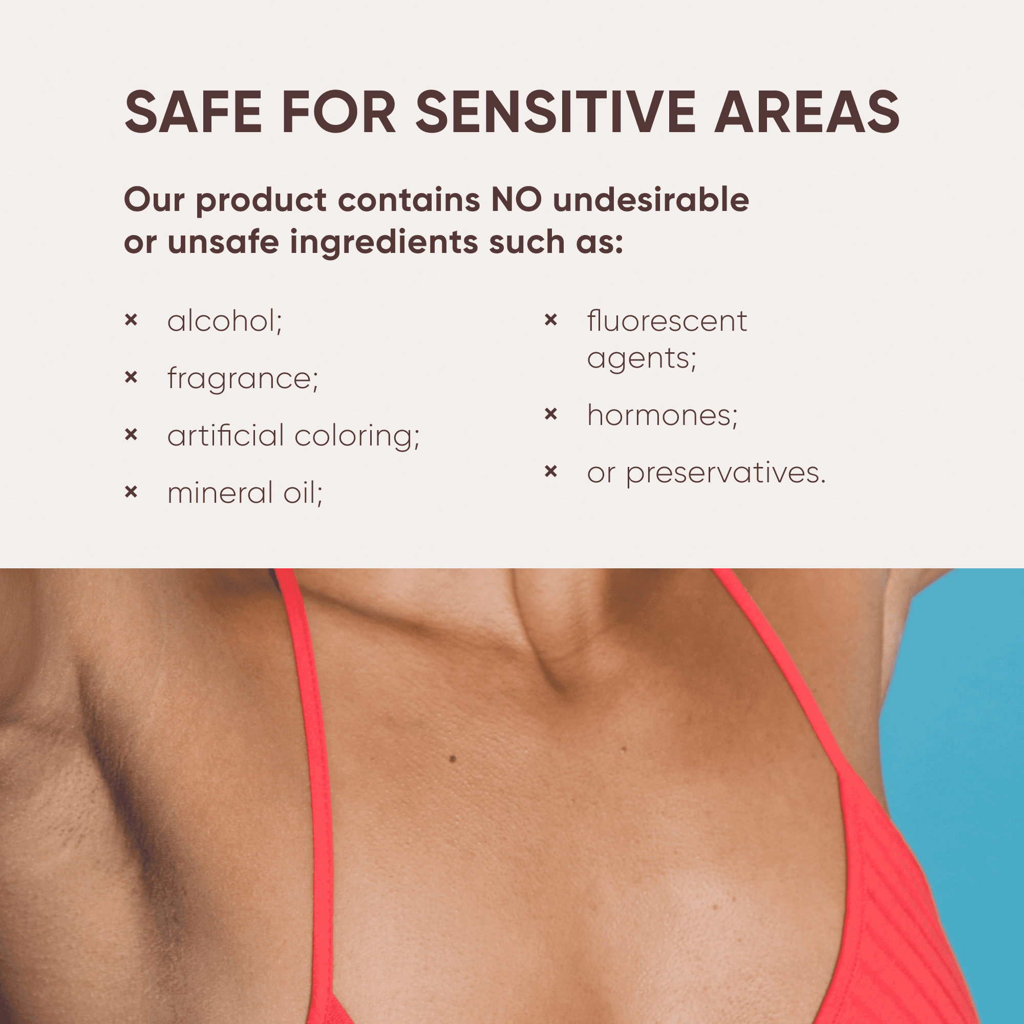 Dark Spot Corrector for intimate areas: safe for sensitive areas, no alcohol, fragrance or hormones