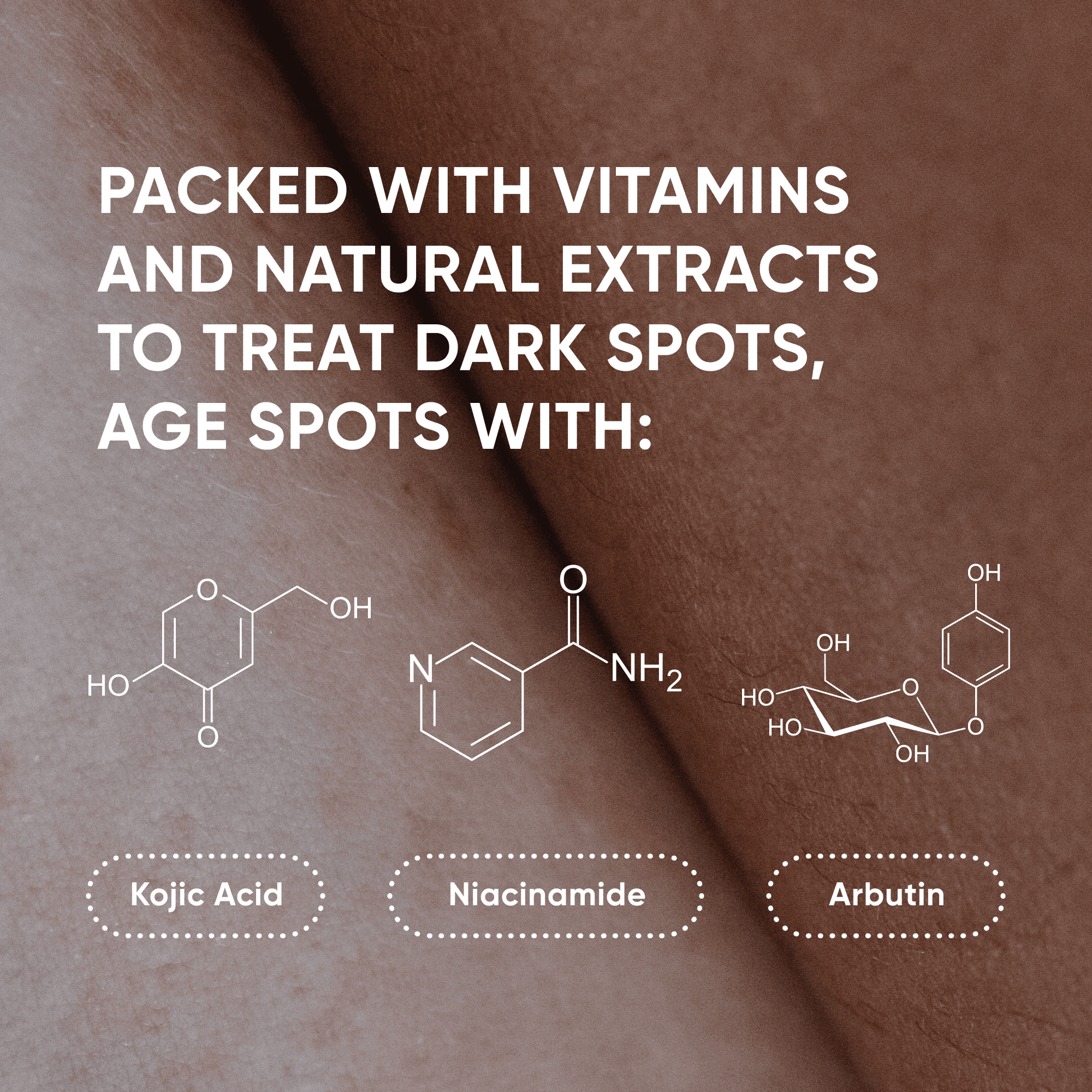 Dark Spot Corrector for intimate areas: vitamins and natural extracts, kojic acid, niacinamide, arbutin