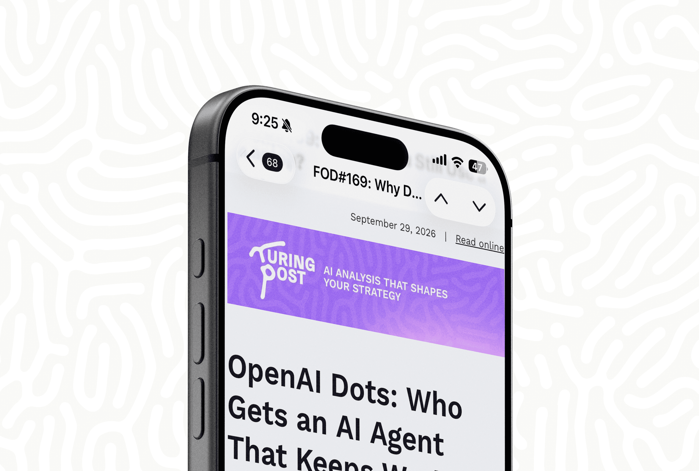 A Turing Post issue on a phone