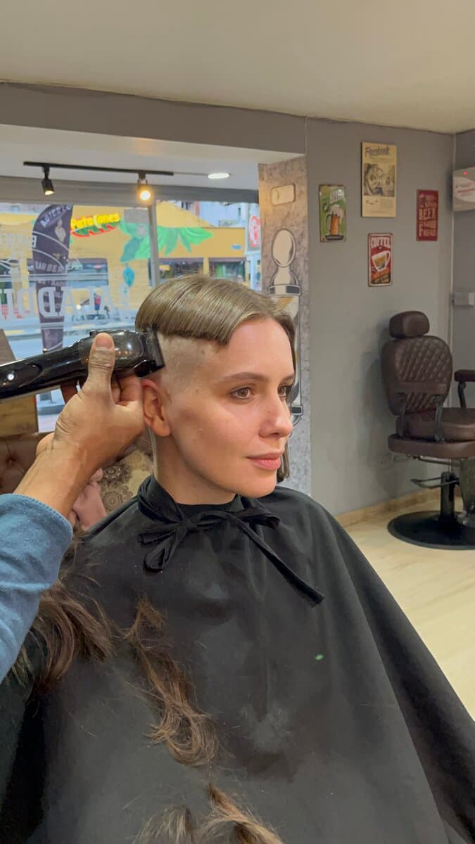 Getting my head shaved on my 30th birthday