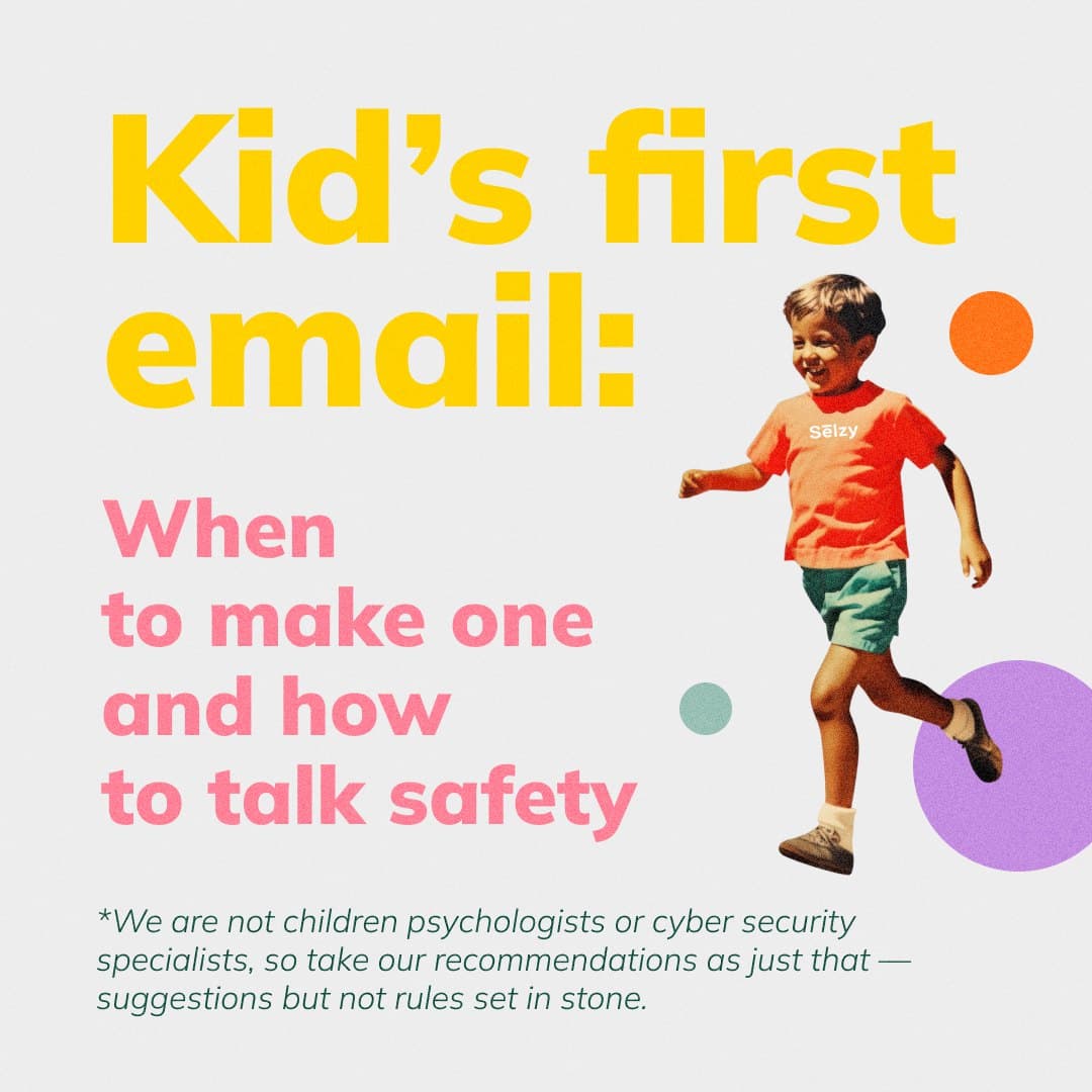Instagram carousel: Kid's first email