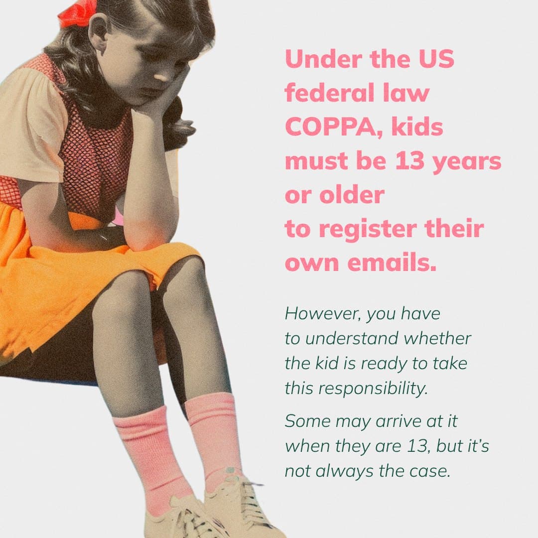 Instagram carousel: Kid's first email, page 2