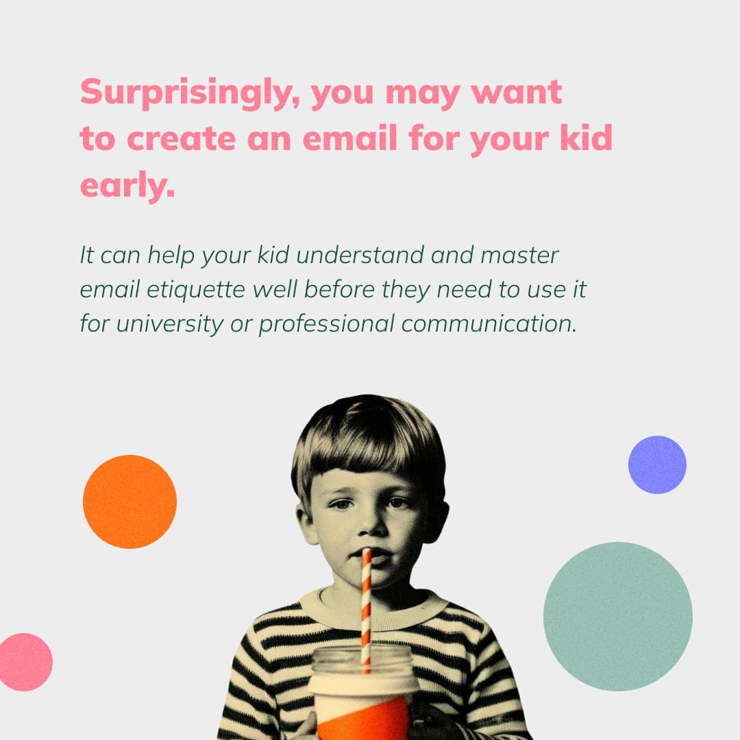 Instagram carousel: Kid's first email, page 4