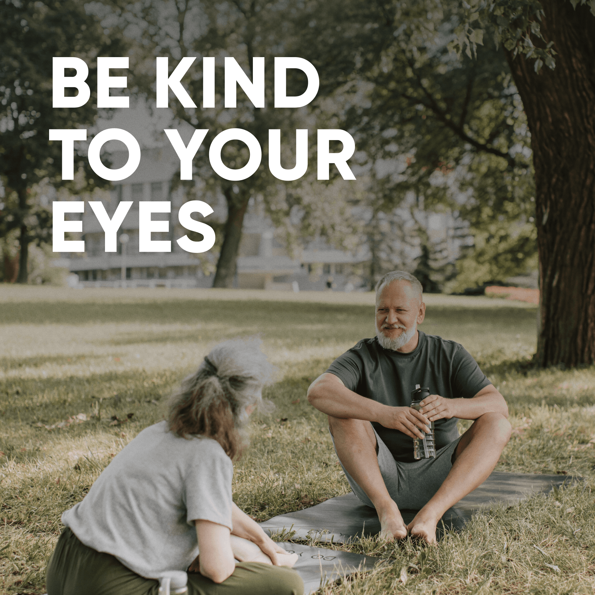Dāleez Eye Health listing picture: Be kind to your eyes, an older couple in a park